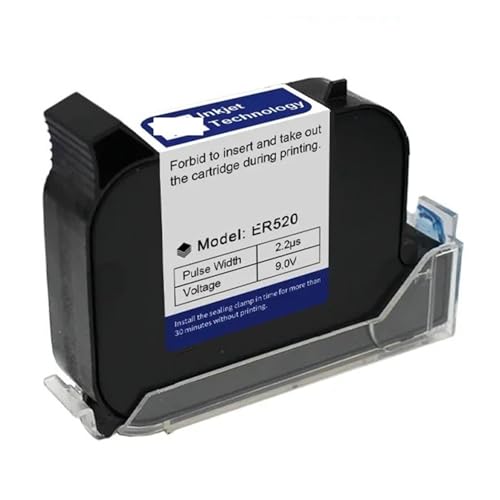 JHXHFJXZ 12,7/25,4 mm Thermo-Tintenstrahldruckerpatrone, schnelltrocknend, weiß, rot, gelb, blau, grün, wasserdicht, Lösungsmittel-Tintenpatronen Breites Druckmaterial(25.4mm Blue) von JHXHFJXZ