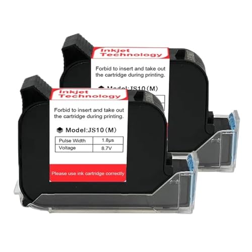 JHXHFJXZ 12,7 mm Handheld-Drucker-Tintenpatrone, 1–10 Stück, schnell trocknend, Eco-Solvent, 600 DPI, thermischer Tintenstrahldrucker, Schwarze Tintenpatrone Breites Druckmaterial(2PCS) von JHXHFJXZ