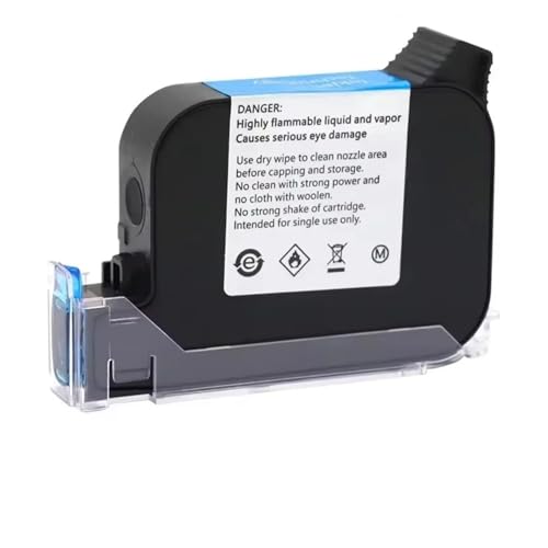 JHXHFJXZ 12,7 mm Handheld-Tintenstrahldrucker 2588 Datum Nummer Ablaufdatum Logo QR Bar Chargencode Ablaufdatum 12,7 mm Etikettendrucker 28 Sprachen Breites Druckmaterial(Only 1pc Black Ink) von JHXHFJXZ