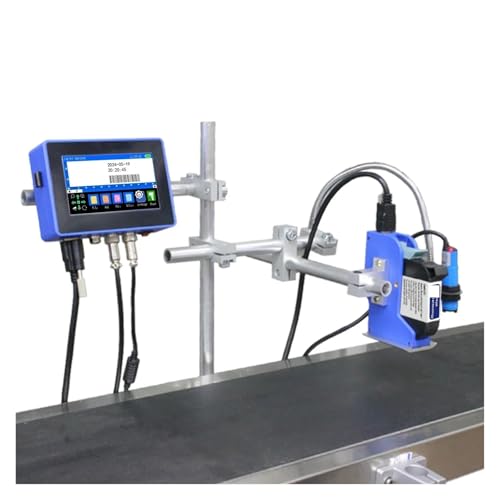 JHXHFJXZ 130Plus Industrieller Online-Tintenstrahldrucker, 12,7/25,4mm Düse, mit Kunststoffgehäuse, QR-Barcode, Chargennummer, Logo, Datumsdrucker Breites Druckmaterial(25.4mm Without Ink) von JHXHFJXZ
