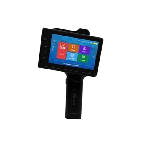 JHXHFJXZ 25,4 mm tragbare Handheld-Tintenstrahldruckere for Logo-Verfallsdatum, Barcode, Chargennummern, Etikettiermaschine S10 Breites Druckmaterial(Printer with 2 Inks) von JHXHFJXZ
