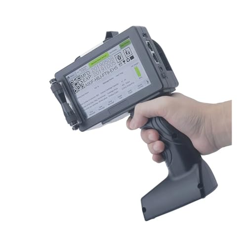 JHXHFJXZ Handheld-Tintenstrahldrucker, 40 Sprachen, Ablaufdatum, Etikett, tragbar, Variabler Druck, 600 DPI, intelligenter Tintenstrahldrucker Breites Druckmaterial(1set with 2Black Ink) von JHXHFJXZ