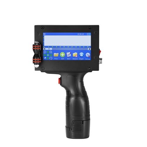 JHXHFJXZ Tragbare Druckmaschine ohne Patrone, Druckpistole, Datumscodierungsmaschine, handgeführter Tintenstrahldrucker Breites Druckmaterial von JHXHFJXZ
