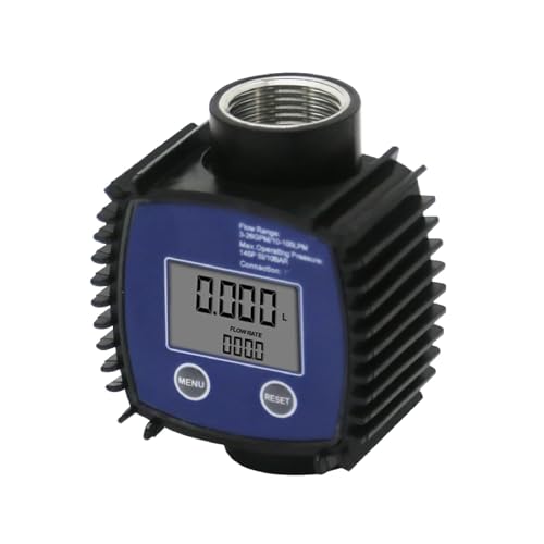 K24 Digitaler Turbinendurchflussmesser Elektronischer Kraftstoff-Flüssigkeits-Wasser-Diesel-Durchflusssensor mit LCD-Anzeige Geringe Wiederholbarkeit(SS304 G1 Thread) von JHXHFJXZ