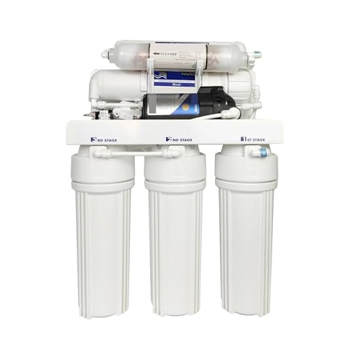 Level 5 100GPD RO Umkehrosmosesystem 24V Elektrischer Wasserfilter mit Druckerhöhungspumpe Haushaltswasseraufbereitungssystem Mit hoher Filtrationsrate von JHXHFJXZ