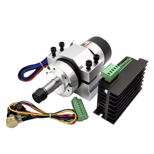 Luftgekühlte Spindel 300 W/400 W/500 W bürstenloser Spindelmotor ER11 DC-Motor for CNC-Fräsen mit Treiber 55-mm-Klemmhalterung Leistungsstarke Lager(400w kit) von JHXHFJXZ