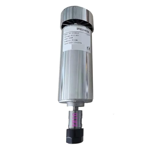 Luftgekühlter DC 48V 0,5 kW CNC-Spindelmotor-Kit ER16-Spannfutter 500W Spindelmotor + Drehzahlregler der Stromversorgung Leistungsstarke Lager(Model A) von JHXHFJXZ