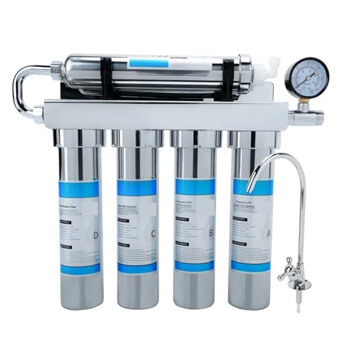 Ultrafiltrations-Wasserfiltersystem for die Haushaltsküche mit Wasserhahn, Edelstahl, Direkttrinkwasserfiltersystem, 90 l/h Mit hoher Filtrationsrate von JHXHFJXZ