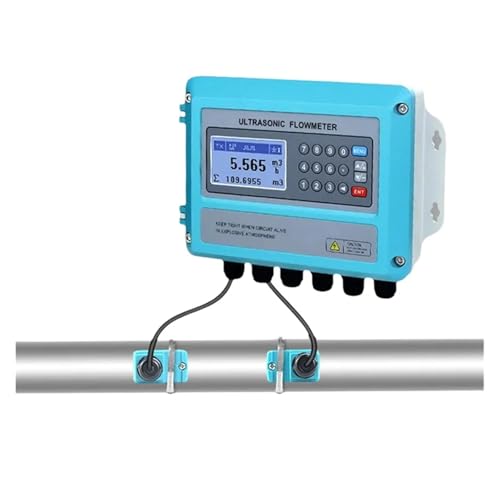 Wandmontierter Ultraschall-Durchflussmesser Clamp-on DN15-700mm Digitaler Flüssigkeitsdurchflussmesser for Kupfer-/PVC-Rohre Geringe Wiederholbarkeit(HT-TS2-DN15-100) von JHXHFJXZ