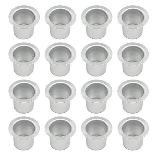 40 Stück Mini Kerzenhalter aus Metall Deko Kerzeneinsätze Creative Kerzenständer Tafelkerzen Teelichthalter für Stabkerzen und Pyramidenkerzen Teelichter Baumkerzen Teelichter Puppenkerzen（Silber） von JHXhhthongtong
