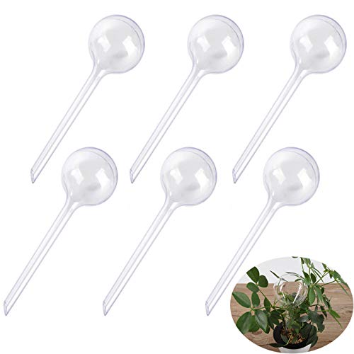 Kunststoff Wasserspender für Topfpflanzen Automatisch Bewässerung Set Bewässerungssystem für Garten Pflanzen Blumen und Zimmerpflanzen Bewässerung Deko Topfpflanzen Kunststoff Transparent PVC 6PCS von JHXhhthongtong