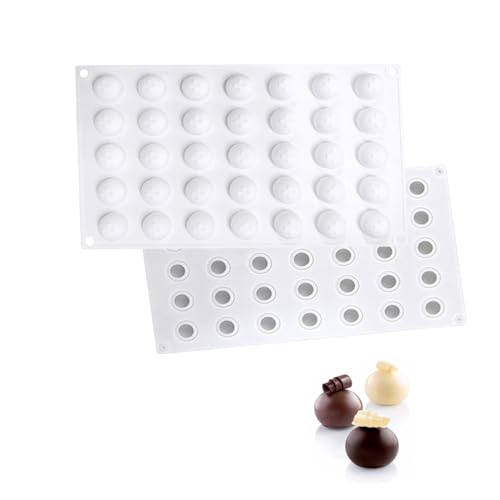 Schokoladenformen Kugelform Silikonform 35 Löcher Ø 2cm Pralinenform Kugel Silikonform Für Backen Backformen Kuchen Schokolade Form Sinking Form Gebäck Werkzeuge (Schokoladenkugel) von JHXhhthongtong