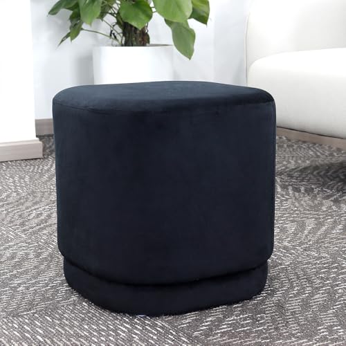 JHY DESIGN Quadratischer Hocker Moderne Ottomane aus Samt mit Fußstütze Bule Multifunktionaler Toilettenhocker Stuhl für Wohnzimmer Schlafzimmer & Schminkzimmer | Dekorative Inneneinrichtung von JHY DESIGN