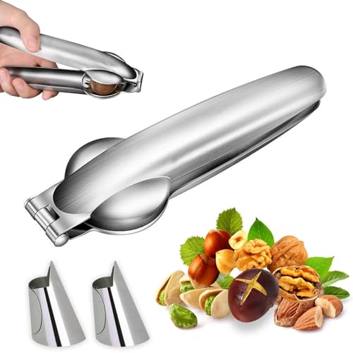 JHY Kastanien-Clip, Kastanienzange, Maronizange, Maronen Messer, Edelstahl-Metall-Kastanienschneider, Walnusszangen-Öffner, Nussknacker Edelstahl, Küchengeräte Trockenobst-Öffner von JHY