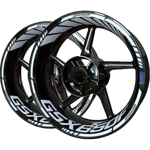 JHYBDP Felgenrandaufkleber Motorrad-Felgenaufkleber Für Suzuki GSX650F GSX 650 F GSX 650F Felgenrandaufkleber Felgenaufkleber Radnabenaufkleber Rad Aufkleber(Farbe 4) von JHYBDP