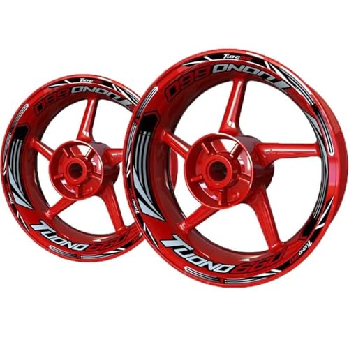 JHYBDP Felgenrandaufkleber Reflektierende Motorradfelgenaufkleber Für Aprilia Tuono 660 Tuono660 Radnabenaufkleber Radaufkleber Rad Aufkleber(Farbe 3) von JHYBDP