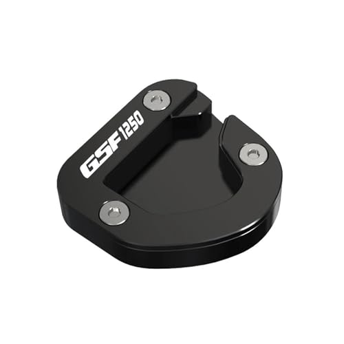 JHYBDP Motorrad Kickstand Pad Seitenständer Fußplatte Für Suzuki GSF1250 GSF 1250 Bandit 2007-2016 Verlängerungsfußpolster Stützplatte Motorrad Fußpolster Verlängerungsplatte(Schwarz,X-2) von JHYBDP