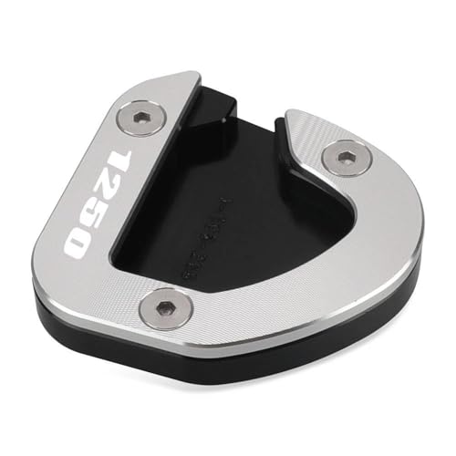 JHYBDP Motorrad-Ständerauflage Für Suzuki GSX1250F GSX1250FA GSX 1250F 1250FA 2007–2016, Seitenständer-Verlängerungsplatte, Fußstütze Motorrad Fußpolster Verlängerungsplatte(Silber,X-1) von JHYBDP