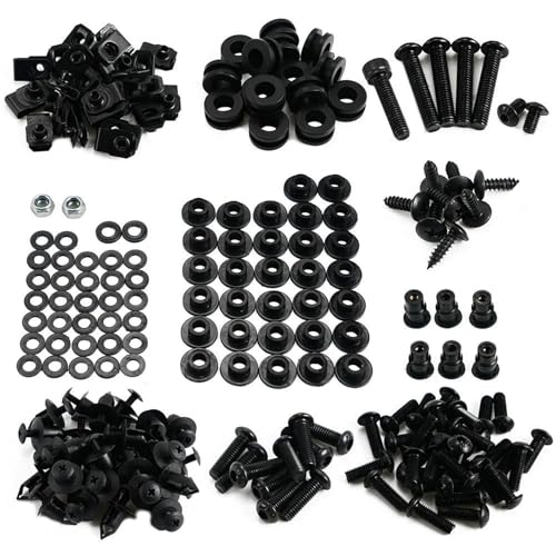 JHYBDP Verkleidungsschrauben Motorrad Verkleidung Schrauben Kit Für Yamaha YZF-R6 YZF R6 YZFR6 2006 2007 Set Windschutzscheibe Schrauben Schrauben Muttern Karosserieschrauben-Set von JHYBDP