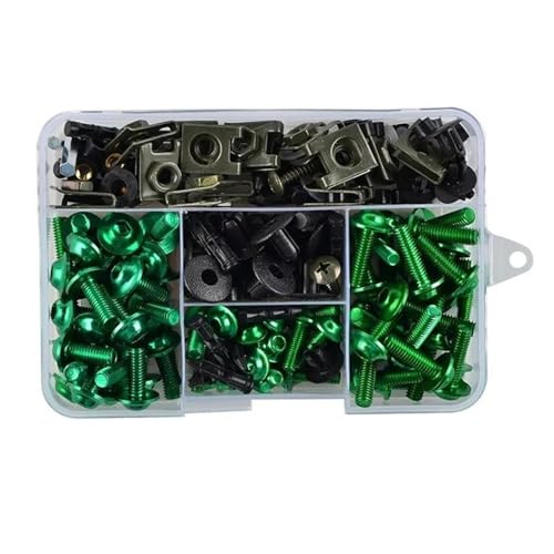 JHYBDP Verkleidungsschrauben Motorrad Verkleidung Schrauben Schrauben Kit Mutter Clips Für B&MW F800ST F800 ST F 800S T F 800ST Karosserie Schrauben Karosserieschrauben-Set(Grün) von JHYBDP