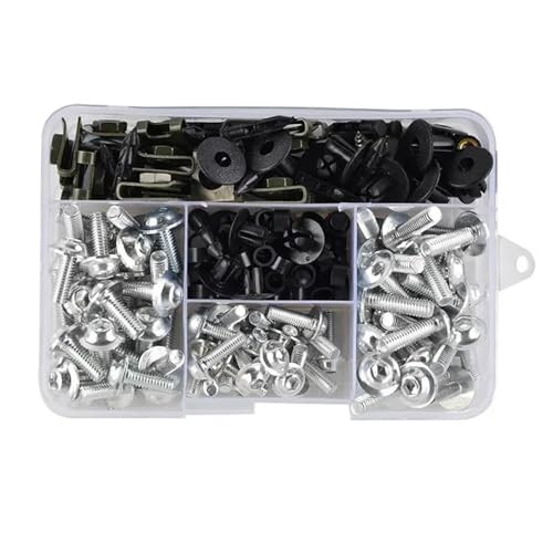 JHYBDP Verkleidungsschrauben Motorrad Verkleidung Schrauben Schrauben Kit Mutter Clips Für B&MW M1000RR M 1000 RR M 1000 RR M 1000 RR Scheiben Mutter Verschluss Karosserieschrauben-Set(Silber) von JHYBDP