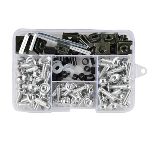 Verkleidung Schrauben Verkleidungsschrauben-Clips Für Yamaha YZF 600 R6 R1 R6S R3 YZF600 YZF600R FZ6/R Windschutzscheibenschrauben-Muttern-Schrauben-Sets Windschutzscheiben Schraubensatz(Silber) von JHYBDP