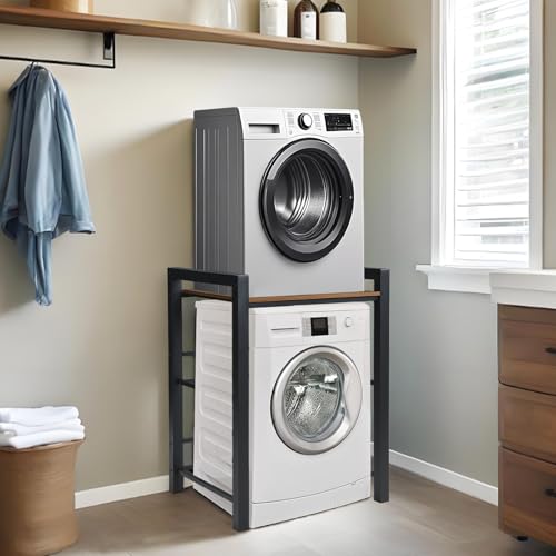 JHYCCDD Regal über Waschmaschine, 3 Höhenverstellbar Waschturm, Waschmaschinenregal Raum Saver Tragfähigkeit 300 kg, Regal Waschmaschine aus Holzwerkstoff Metall, 65x61.5x100.5 cm JHYCCDD Regal über Waschmaschine, 3 Höhenverstellbar Waschturm, Waschmaschinenregal Raum Saver Tragfähigkeit 300 kg, Regal Waschmaschine aus Holzwerkstoff Metall, 65x61.5x100.5 cm von JHYCCDD