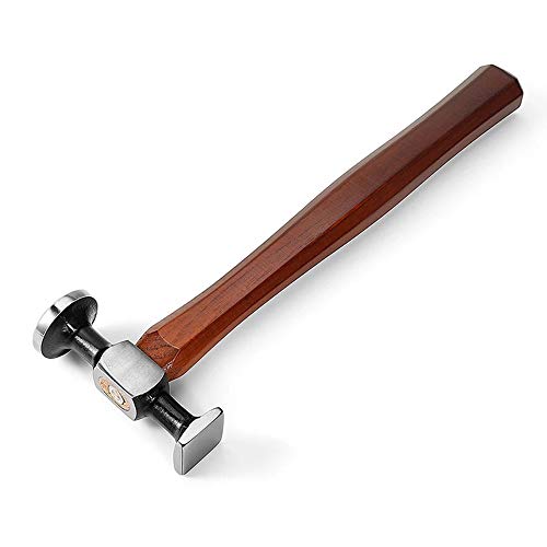 JHYM Doppelkopf Lederhammer, Professioneller Kohlenstoffstahlhammer mit Hickory-Griff, 40 mm Durchmesser - für Schmuck Handwerker Lederhandwerk JHYM Doppelkopf Lederhammer, Professioneller Kohlenstoffstahlhammer mit Hickory-Griff, 40 mm Durchmesser - für Schmuck Handwerker Lederhandwerk von JHYM