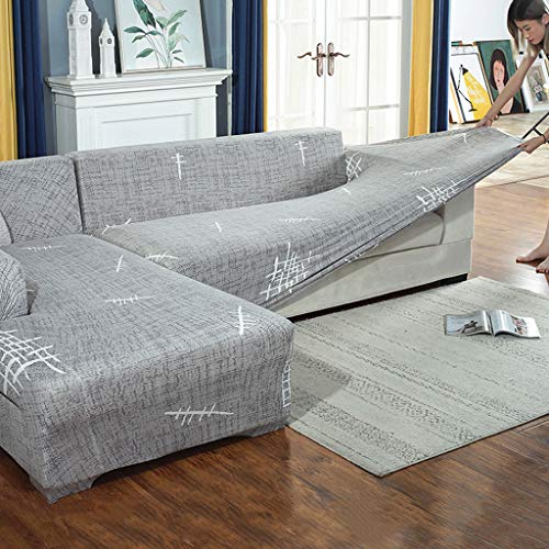 JIAAN Sofabezug Sofa Abdeckung Sofabezug Sofaüberwürfe für L-Form Sofa elastische Stretch Sofabezug,Set für 1-4 Sitzer Sofa(Wenn Ihr Sofa EIN L-förmiges Ecksofa ist,müssen Sie Zwei kaufen) von JIAAN