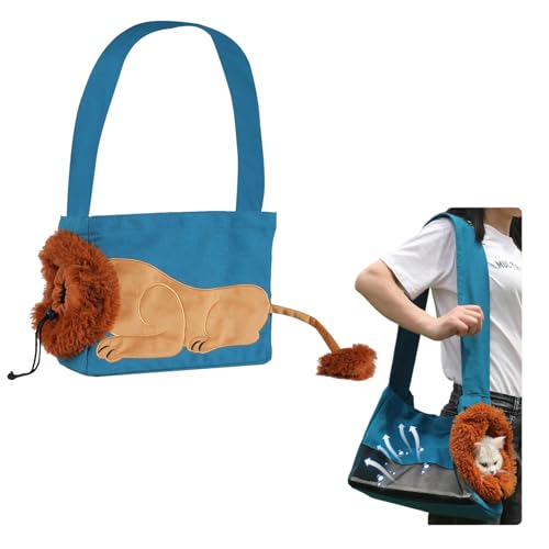 Hundetasche Für Kleine Hunde 5kg, Tragetasche Hund Hundetragetasche Leichte, Faltbare Hundetransportbox, Katzen Transporttasche Für Unterwegs (Blau) von JIABAOZ