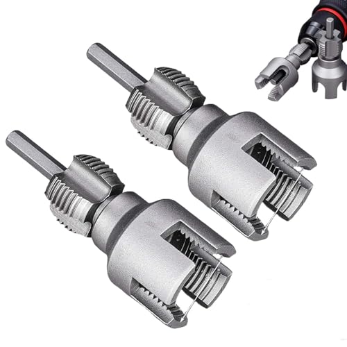 Integrated Internal & External Pipe Threading Tool, Dual Function Pipe Thread Cutting Tool, 1/2'' and 3/4'', Electric Drill Compatible PVC & Plastic Pipe Threader Kit (B) von JIABAOZ