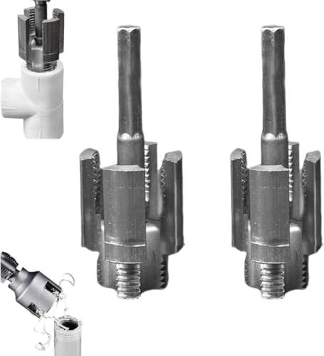 Integrated Internal & External Pipe Threading Tool, Dual Function Pipe Thread Cutting Tool, 1/2'' and 3/4'', Electric Drill Compatible PVC & Plastic Pipe Threader Kit (C) von JIABAOZ
