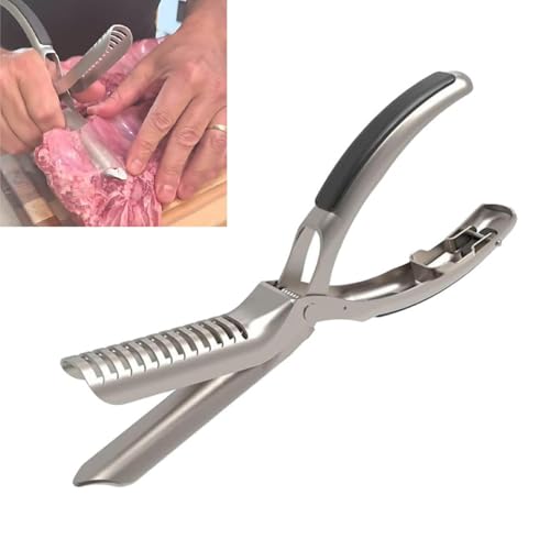 Rib Membrane Remover Stainless Steel Tool Kit, The Ultimate Rib Prep Tool for BBQ Enthusiasts, 304 Stainless, Ergonomic Design for Easy Membrane Removal (1PCS) von JIABAOZ