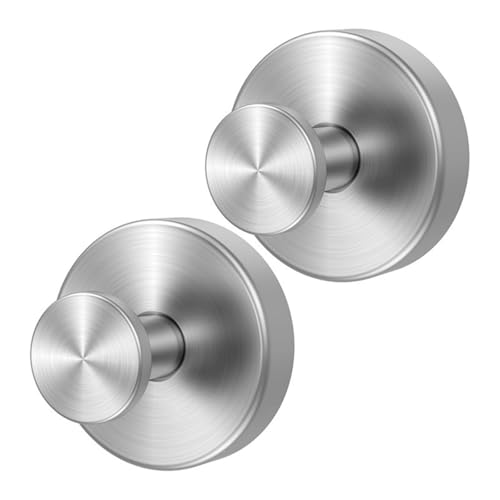 Saugnapfhaken, 4 Stück Handtuchhaken Gold, Saugnäpfe Mit Haken, Handtuchhaken Ohne Bohren, Saugnapf Handtuchhalter, Haken Saugnapf Extra Stark, Wasserdicht, Für Bad (Silber,2) von JIABAOZ