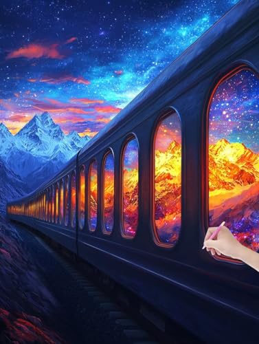 Diamond Painting Aurora, DIY Diamant Painting Bilder Landschaft für Erwachsene Anfänger, Vollbohrer Diamant Malerei Eckige Steine als Geschenke Weihnachten, Bastelset für Wanddeko, 40x50 cm, V-72 Diamond Painting Aurora, DIY Diamant Painting Bilder Landschaft für Erwachsene Anfänger, Vollbohrer Diamant Malerei Eckige Steine als Geschenke Weihnachten, Bastelset für Wanddeko, 40x50 cm, V-72 von JIAGUANG