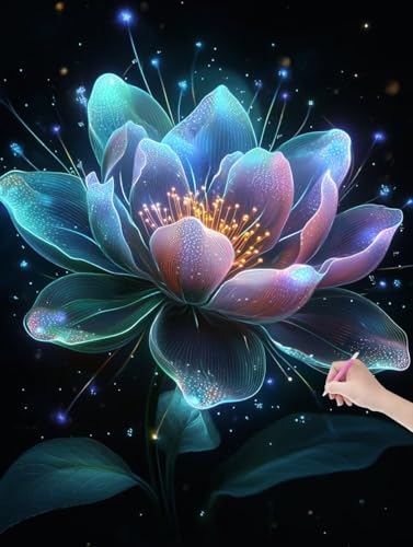 Diamond Painting Blumen, DIY Diamant Painting Bilder Fantasy für Erwachsene Anfänger, Vollbohrer Diamant Malerei Eckige Steine als Geschenke Weihnachten, Diamond Bastelset für Wanddeko 40x50 cm, X-32 Diamond Painting Blumen, DIY Diamant Painting Bilder Fantasy für Erwachsene Anfänger, Vollbohrer Diamant Malerei Eckige Steine als Geschenke Weihnachten, Diamond Bastelset für Wanddeko 40x50 cm, X-32 von JIAGUANG