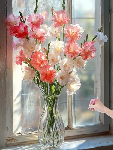 Diamond Painting Blumen, DIY Diamant Painting Bilder Fenster für Erwachsene Anfänger, Vollbohrer Diamant Malerei Eckige Steine als Geschenke Weihnachten, Diamond Bastelset für Wanddeko 90x120 cm, L-84 Diamond Painting Blumen, DIY Diamant Painting Bilder Fenster für Erwachsene Anfänger, Vollbohrer Diamant Malerei Eckige Steine als Geschenke Weihnachten, Diamond Bastelset für Wanddeko 90x120 cm, L-84 von JIAGUANG