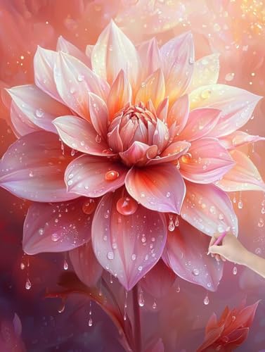 Diamond Painting Blumen, DIY Diamant Painting Bilder Rosa für Erwachsene Anfänger, Vollbohrer Diamant Malerei Eckige Steine als Geschenke Weihnachten, Bastelset Erwachsene für Wanddeko, 50x70 cm, Z-54 Diamond Painting Blumen, DIY Diamant Painting Bilder Rosa für Erwachsene Anfänger, Vollbohrer Diamant Malerei Eckige Steine als Geschenke Weihnachten, Bastelset Erwachsene für Wanddeko, 50x70 cm, Z-54 von JIAGUANG