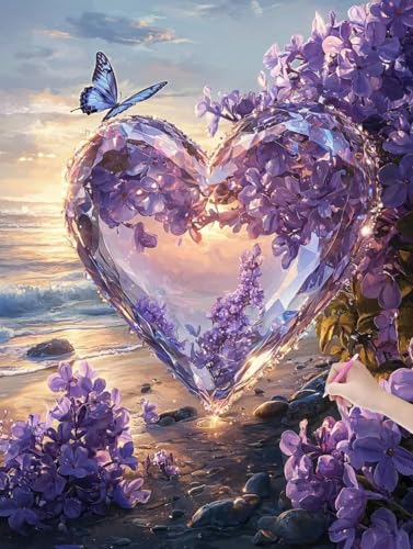 Diamond Painting Blumen, DIY Diamant Painting Bilder Schmetterling für Erwachsene Anfänger, Vollbohrer Diamant Malerei Eckige Steine als Geschenke Weihnachten, Bastelset für Wanddeko, 50x70 cm, F-42 Diamond Painting Blumen, DIY Diamant Painting Bilder Schmetterling für Erwachsene Anfänger, Vollbohrer Diamant Malerei Eckige Steine als Geschenke Weihnachten, Bastelset für Wanddeko, 50x70 cm, F-42 von JIAGUANG