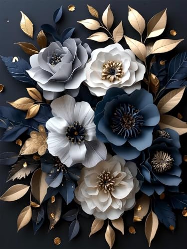 Diamond Painting Erwachsene Groß, 5D Diamond Painting Blume, Vollbohrer Diamant Malerei Cross Stickerei Kits, DIY Diamond Painting Dunkel Bilder Kinder Mosaikherstellung für Room Decor 60x80 cm K-5 Diamond Painting Erwachsene Groß, 5D Diamond Painting Blume, Vollbohrer Diamant Malerei Cross Stickerei Kits, DIY Diamond Painting Dunkel Bilder Kinder Mosaikherstellung für Room Decor 60x80 cm K-5 von JIAGUANG