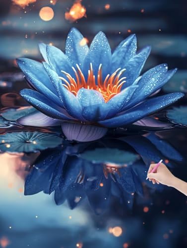 Diamond Painting Erwachsene Lotus, DIY Blumen Diamond Painting Eckige Steine Set, Diamant Kunst Bilder für Anfänger, Diamant Malerei Bastelset Erwachsene für Home Wanddeko, Geschenke, 90x120 cm, D-83 Diamond Painting Erwachsene Lotus, DIY Blumen Diamond Painting Eckige Steine Set, Diamant Kunst Bilder für Anfänger, Diamant Malerei Bastelset Erwachsene für Home Wanddeko, Geschenke, 90x120 cm, D-83 von JIAGUANG