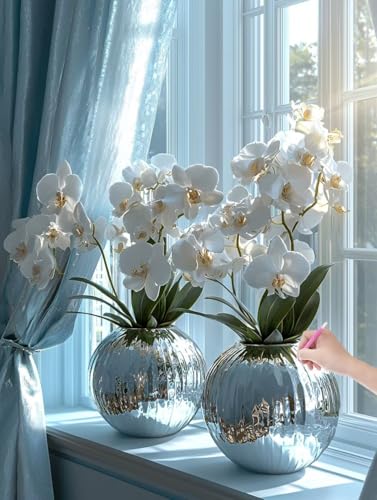 Diamond Painting Erwachsene Orchidee, DIY Blumen Diamond Painting Eckige Steine Set, Diamant Kunst Bilder für Anfänger, Diamant Malerei Bastelset Erwachsene für Wanddeko, Geschenke, 60x80 cm, X-33 Diamond Painting Erwachsene Orchidee, DIY Blumen Diamond Painting Eckige Steine Set, Diamant Kunst Bilder für Anfänger, Diamant Malerei Bastelset Erwachsene für Wanddeko, Geschenke, 60x80 cm, X-33 von JIAGUANG