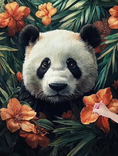 Diamond Painting Erwachsene Panda, DIY Blumen Diamond Painting Eckige Steine Set, Diamant Kunst Bilder für Anfänger, Diamant Malerei Bastelset Erwachsene für Home Wanddeko, Geschenke, 90x120 cm, Z-73 Diamond Painting Erwachsene Panda, DIY Blumen Diamond Painting Eckige Steine Set, Diamant Kunst Bilder für Anfänger, Diamant Malerei Bastelset Erwachsene für Home Wanddeko, Geschenke, 90x120 cm, Z-73 von JIAGUANG