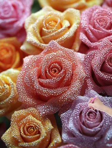 Diamond Painting Erwachsene Rose, DIY Blumen Diamond Painting Eckige Steine Set, Diamant Kunst Bilder für Anfänger, Diamant Malerei Bastelset Erwachsene für Zimmer Wanddeko, Geschenke, 90x120 cm, Z-91 Diamond Painting Erwachsene Rose, DIY Blumen Diamond Painting Eckige Steine Set, Diamant Kunst Bilder für Anfänger, Diamant Malerei Bastelset Erwachsene für Zimmer Wanddeko, Geschenke, 90x120 cm, Z-91 von JIAGUANG