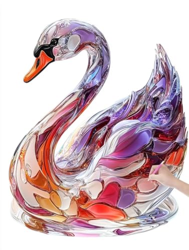 Diamond Painting Erwachsene Schwan, DIY Tiere Diamond Painting Eckige Steine Set, Diamant Kunst Bilder für Anfänger, Diamant Malerei Bastelset Erwachsene für Zimmer Wanddeko, Geschenke, 50x70 cm, V-77 Diamond Painting Erwachsene Schwan, DIY Tiere Diamond Painting Eckige Steine Set, Diamant Kunst Bilder für Anfänger, Diamant Malerei Bastelset Erwachsene für Zimmer Wanddeko, Geschenke, 50x70 cm, V-77 von JIAGUANG