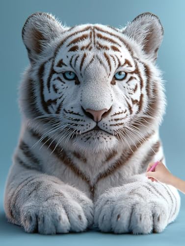 Diamond Painting Erwachsene Tiger, DIY Tiere Diamond Painting Eckige Steine Set, Diamant Kunst Bilder für Anfänger, Diamant Malerei Bastelset Erwachsene für Zimmer Wand Deko, Geschenke, 50x70 cm, V-63 Diamond Painting Erwachsene Tiger, DIY Tiere Diamond Painting Eckige Steine Set, Diamant Kunst Bilder für Anfänger, Diamant Malerei Bastelset Erwachsene für Zimmer Wand Deko, Geschenke, 50x70 cm, V-63 von JIAGUANG