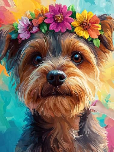 Diamond Painting Hund, DIY Diamant Painting Bilder Blumen für Erwachsene Anfänger, Vollbohrer Diamant Malerei Eckige Steine als Geschenke Weihnachten, Bastelset Erwachsene für Wanddeko 90x120 cm, X-22 Diamond Painting Hund, DIY Diamant Painting Bilder Blumen für Erwachsene Anfänger, Vollbohrer Diamant Malerei Eckige Steine als Geschenke Weihnachten, Bastelset Erwachsene für Wanddeko 90x120 cm, X-22 von JIAGUANG