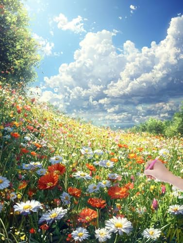 Diamond Painting Landschaft, DIY Diamant Painting Bilder Blumen für Erwachsene Anfänger, Vollbohrer Diamant Malerei Eckige Steine als Geschenke Weihnachten, Bastelset für Wanddeko, 50x70 cm, F-18 Diamond Painting Landschaft, DIY Diamant Painting Bilder Blumen für Erwachsene Anfänger, Vollbohrer Diamant Malerei Eckige Steine als Geschenke Weihnachten, Bastelset für Wanddeko, 50x70 cm, F-18 von JIAGUANG