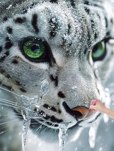 Diamond Painting Leopard, DIY Diamant Painting Bilder Tiere für Erwachsene Anfänger, Vollbohrer Diamant Malerei Eckige Steine als Geschenke Weihnachten, Diamond Bastelset für Wanddeko 60x80 cm, V-54 Diamond Painting Leopard, DIY Diamant Painting Bilder Tiere für Erwachsene Anfänger, Vollbohrer Diamant Malerei Eckige Steine als Geschenke Weihnachten, Diamond Bastelset für Wanddeko 60x80 cm, V-54 von JIAGUANG