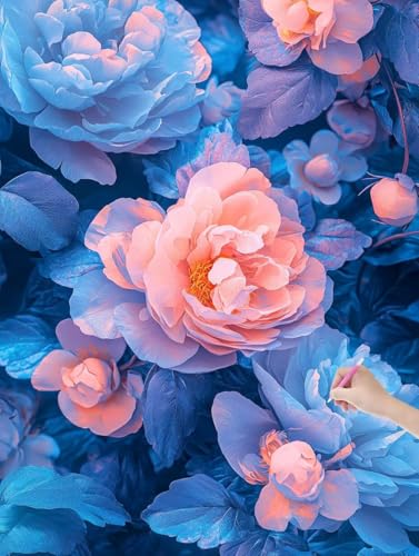 Diamond Painting Pfingstrose, DIY Diamant Painting Bilder Blumen für Erwachsene Anfänger, Vollbohrer Diamant Malerei Eckige Steine als Geschenke Weihnachten, Bastelset für Wanddeko, 50x70 cm, L-72 Diamond Painting Pfingstrose, DIY Diamant Painting Bilder Blumen für Erwachsene Anfänger, Vollbohrer Diamant Malerei Eckige Steine als Geschenke Weihnachten, Bastelset für Wanddeko, 50x70 cm, L-72 von JIAGUANG